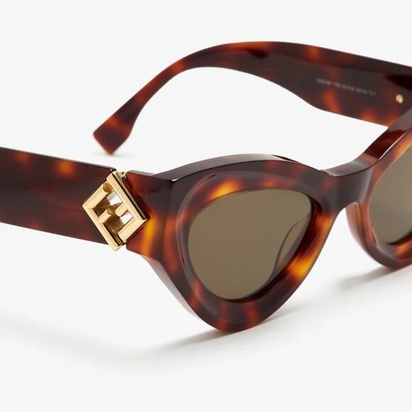 NEW FENDI FE40146I 53N, HAVANA BROWN WOMEN SUNGLASSES FENDI - Picture 3 of 4